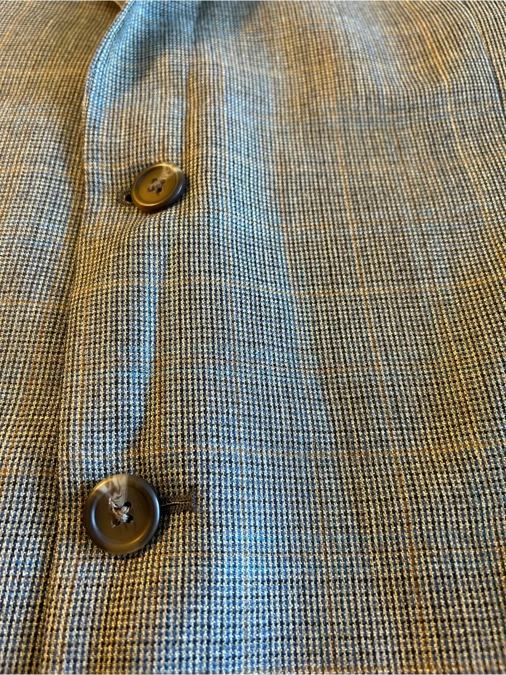 Lauren Ralph Lauren silk/wool blend men’s gray puppytooth print blazer size 46R